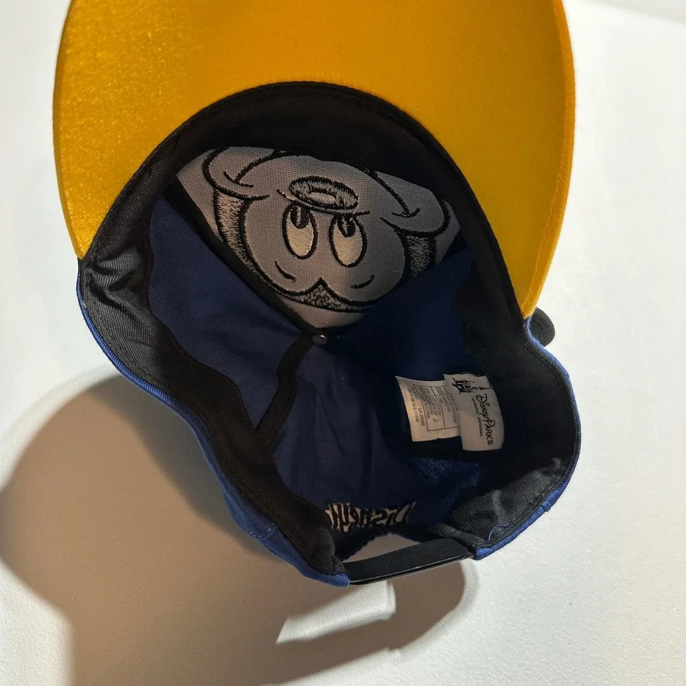 Disney Parks Mickey Mouse Youth Hat Blue Yellow Snapback 3D Ears Disneyland Cap